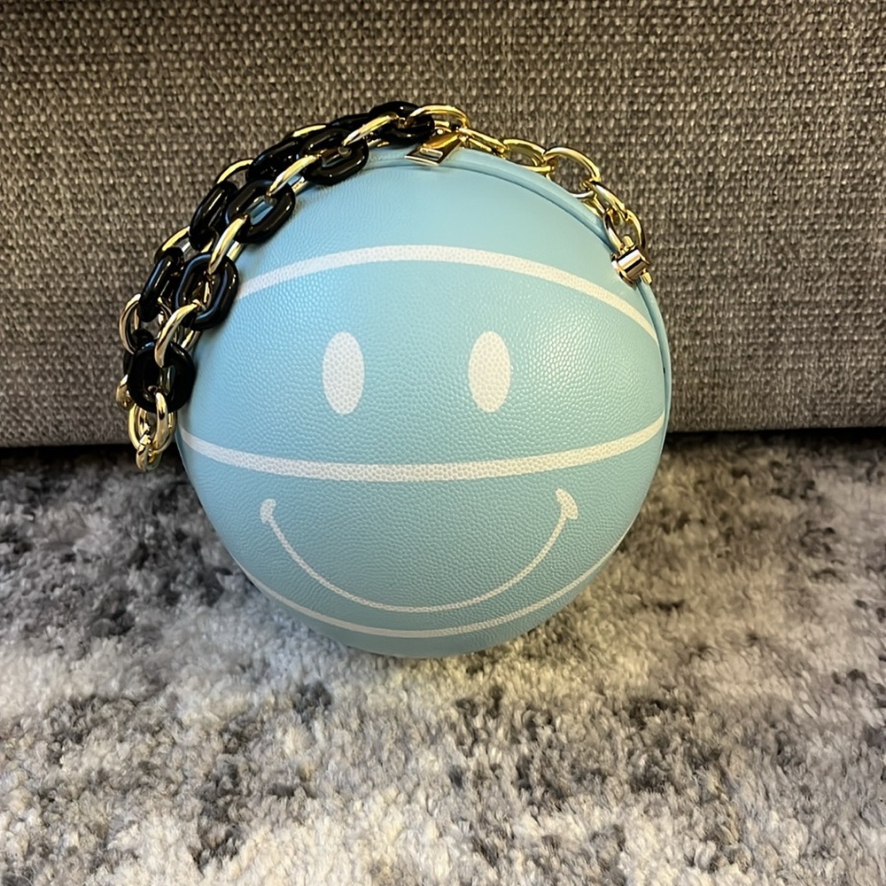 Smile Basketball Shape Chain Handle Bag